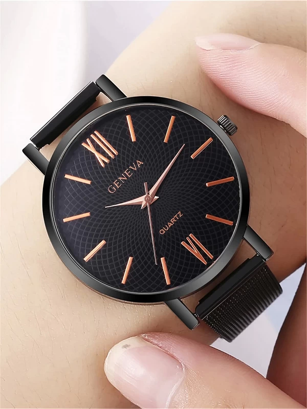 Montre de sport en maille d'acier pour femme, montres-bracelets simples, bracelet de loisirs pour femme, nouvelle mode|3,00 €|OKKO MODE