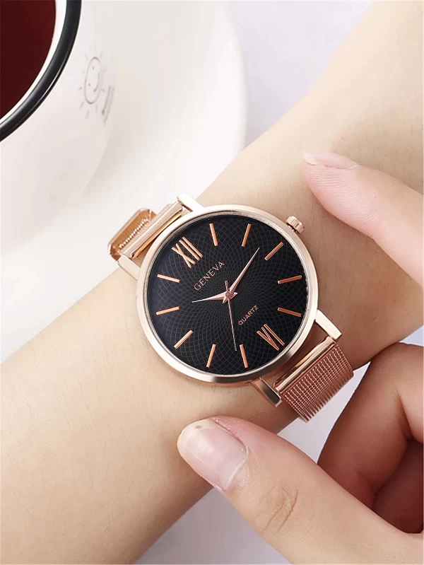 Montre de sport en maille d'acier pour femme, montres-bracelets simples, bracelet de loisirs pour femme, nouvelle mode|3,00 €|OKKO MODE