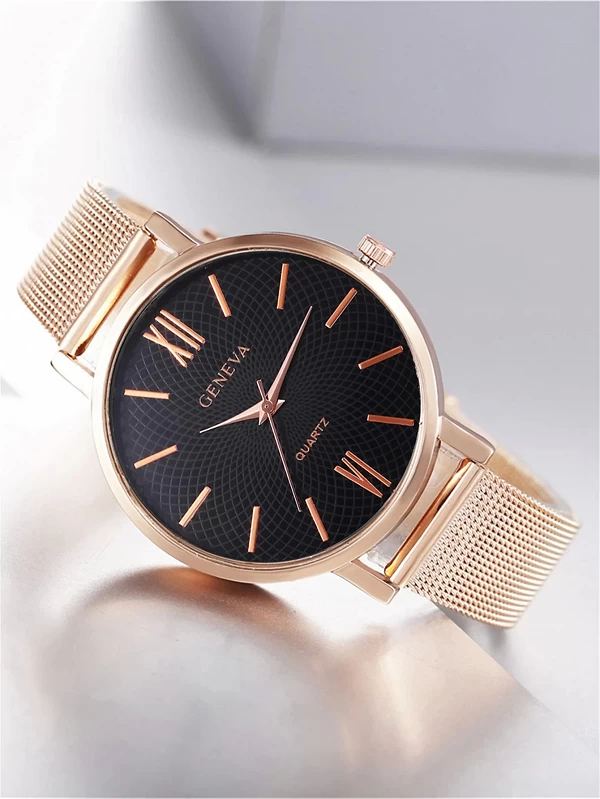 Montre de sport en maille d'acier pour femme, montres-bracelets simples, bracelet de loisirs pour femme, nouvelle mode|3,00 €|OKKO MODE