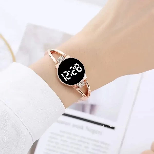 Montre électronique à écran tactile LED pour femme, bracelet en acier pour femme, montres de style simple pour étudiant, mode|2,69 €|OKKO MODE