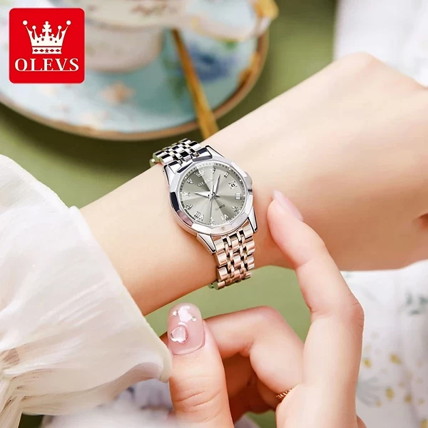 Montres pour Femme - Luxueuse montre à quartz étanche, mode élégante en acier inoxydable doré|36,09 €|OKKO MODE