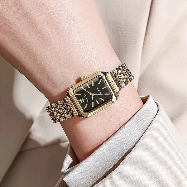 Montres à quartz de mode de luxe pour femmes Échelles simples Montres pour femmes plaquées or de haute qualité Horloges pliantes|6,00 €|OKKO MODE