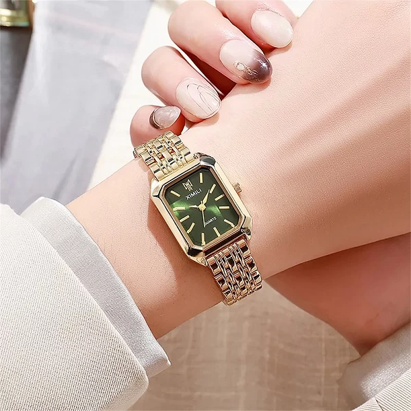 Montres à quartz de mode de luxe pour femmes Échelles simples Montres pour femmes plaquées or de haute qualité Horloges pliantes|6,00 €|OKKO MODE