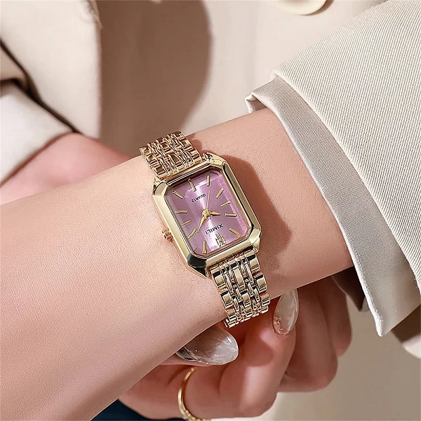 Montres à quartz de mode de luxe pour femmes Échelles simples Montres pour femmes plaquées or de haute qualité Horloges pliantes|6,00 €|OKKO MODE