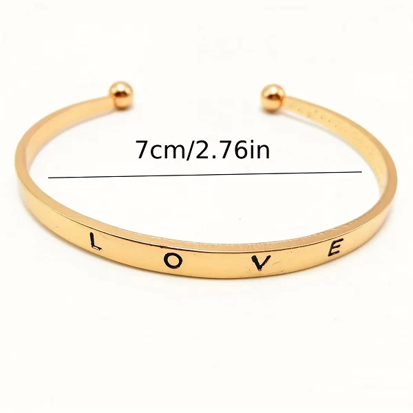 Montre à quartz en alliage numérique simple pour dames, bracelet LOVE, mode, ensemble de 2 pièces|5,03 €|OKKO MODE