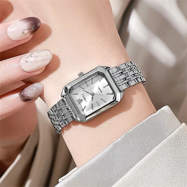 Montres : Bracelet à quartz en acier inoxydable pour femme, mode d'affaires légère et étudiante|5,39 €|OKKO MODE