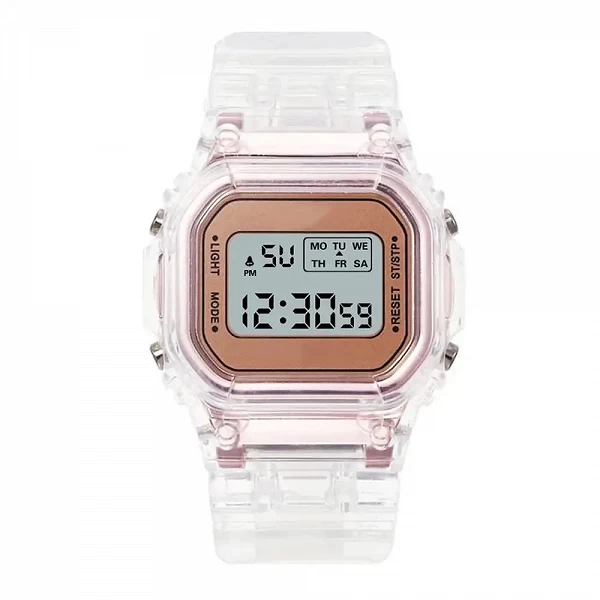 Montres de luxe en Silicone or Rose pour femmes, horloge numérique LED décontractée, montre électronique pour dames, 2022|8,99 €|OKKO MODE