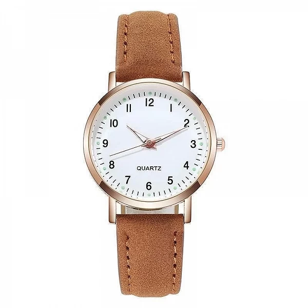 Montre à quartz rétro pour femme, diamant, ceinture en cuir, simplicité, décoration décontractée, montres-bracelets pour femme|3,00 €|OKKO MODE