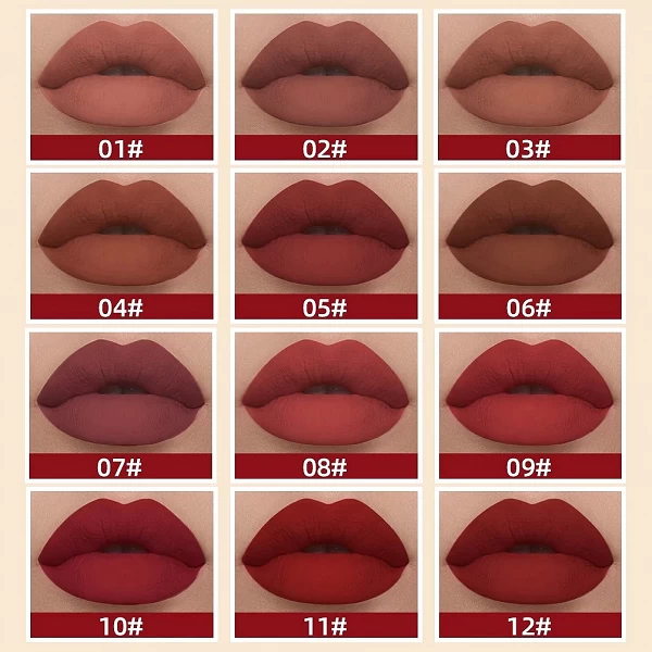 QIBEST-Rouge à Lèvres Velours Nude, 24 Couleurs, 256, Waterproof, Longue Durée, Sexy, Brcorporelle, Coupe Antiarina, Maquillage,|6,00 €|OKKO MODE