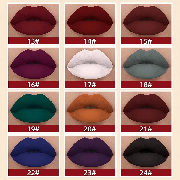 QIBEST-Rouge à Lèvres Velours Nude, 24 Couleurs, 256, Waterproof, Longue Durée, Sexy, Brcorporelle, Coupe Antiarina, Maquillage,|6,00 €|OKKO MODE