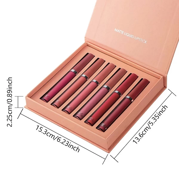 Rouge à lèvres liquide hydratant longue durée, coffret cadeau de vacances, velours 256, brillant Jules, imperméable, 6 pièces pa|5,98 €|OKKO MODE