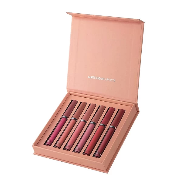 Rouge à lèvres liquide hydratant longue durée, coffret cadeau de vacances, velours 256, brillant Jules, imperméable, 6 pièces pa|5,98 €|OKKO MODE