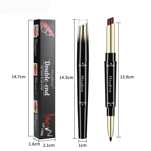 Rouge à lèvres 2 en 1 résistant à l'eau, crayon à lèvres, pigmenté, longue durée, antiadhésif, maquillage, tasse Jules, 256, 402|3,01 €|OKKO MODE