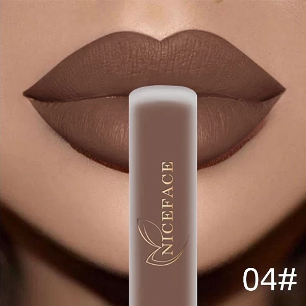 NICEFACE-Rouge à Lèvres Liquide Nude, Waterproof, Velours 256, Brcorporelle Longue Durée, Coupe Antiarina, Teinte Jules, Pigment|16,19 €|OKKO MODE