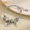 Bracelet à breloques coeur d'amour été rose blanc cristal perle argent or|4,29 €|OKKO MODE