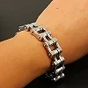 Bracelet acier titane homme femme bijoux argent inoxydable moto personality|16,19 €|OKKO MODE