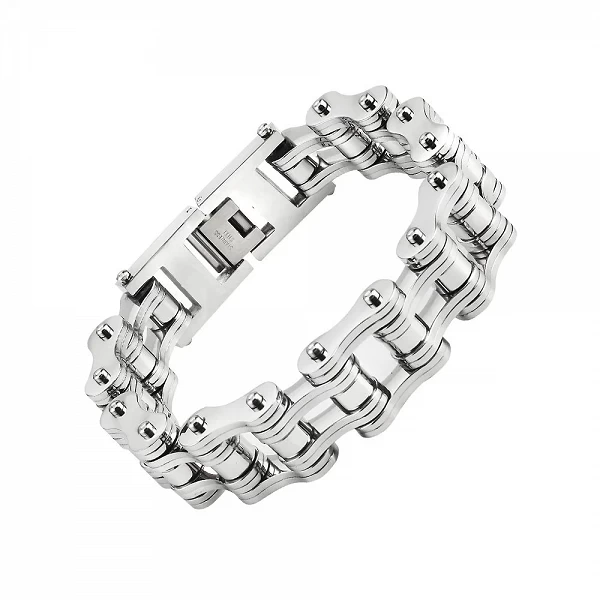 Bracelet acier titane homme femme bijoux argent inoxydable moto personality|16,19 €|OKKO MODE