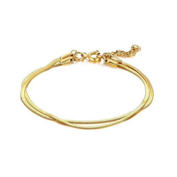 Bracelet Minimaliste en Acier Inoxydable Plaqué Or et Argent, Bijoux Tendance, Cadeau pour Femme|4,00 €|OKKO MODE