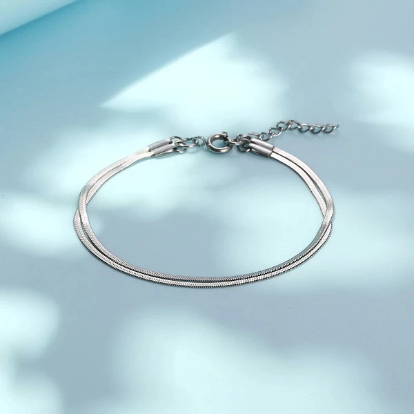 Bracelet Minimaliste en Acier Inoxydable Plaqué Or et Argent, Bijoux Tendance, Cadeau pour Femme|4,00 €|OKKO MODE