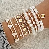 Ensemble de bracelets bohèmes vintage pour femmes, pendentif AndrFlower, perles d'étoile et de coeur, bracelets de perles, cadea|3,96 €|OKKO MODE