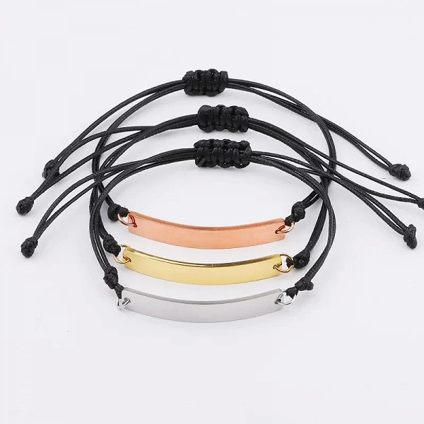 Bracelets à breloques à bande incurvée pour femmes, acier inoxydable poli miroir, bracelets réglables, bijoux de Noël, 10 pièces|16,99 €|OKKO MODE