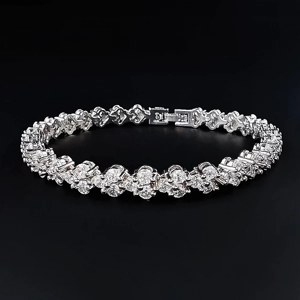 Bracelet de luxe en argent pour femme, 18cm, cadeau de mariage, bijoux à portée de main, amour, nouveau, 2024, S5457|1,00 €|OKKO MODE