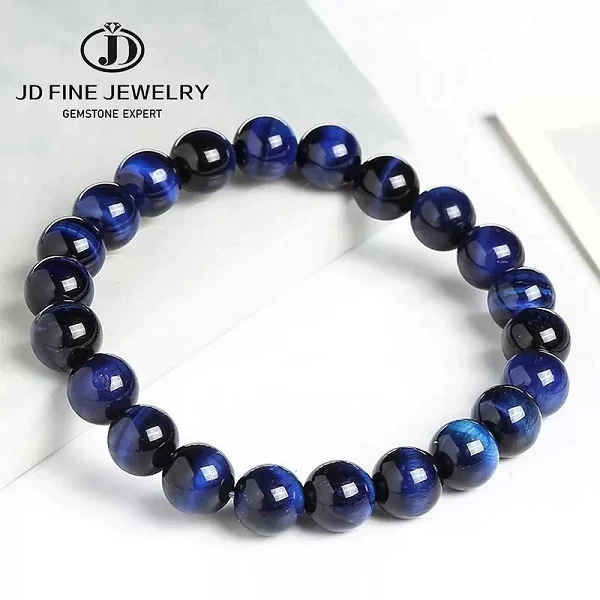 Bracelets Bouddha Œil de Tigre Bleu Homme Femme Pierre Naturelle|5,04 €|OKKO MODE