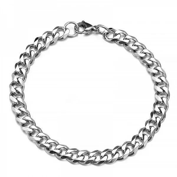 Bracelet Gourmette Cubaine en Acier Inoxydable Unisexe Bijoux Couple Diamant Code Cadeau Amour|1,79 €|OKKO MODE