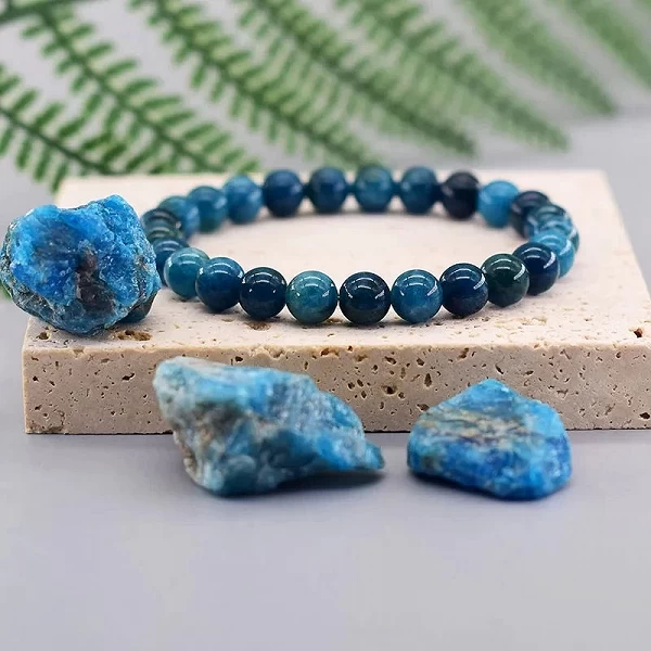 Bracelets perles Reiki bleu ATen unisexe, pierre naturelle passionnée, bijoux de guérison|3,59 €|OKKO MODE