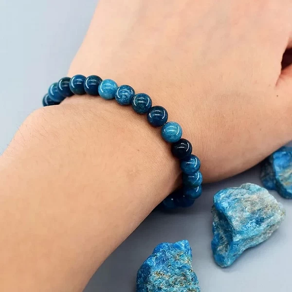 Bracelets perles Reiki bleu ATen unisexe, pierre naturelle passionnée, bijoux de guérison|3,59 €|OKKO MODE