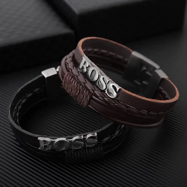 Bracelet en cuir homme multi-couches rétro tendance bijoux cadeau personalité|3,99 €|OKKO MODE