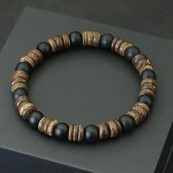 Bracelet en pierre naturelle pour homme, onyx perles fait main - loisirs méditation|4,00 €|OKKO MODE