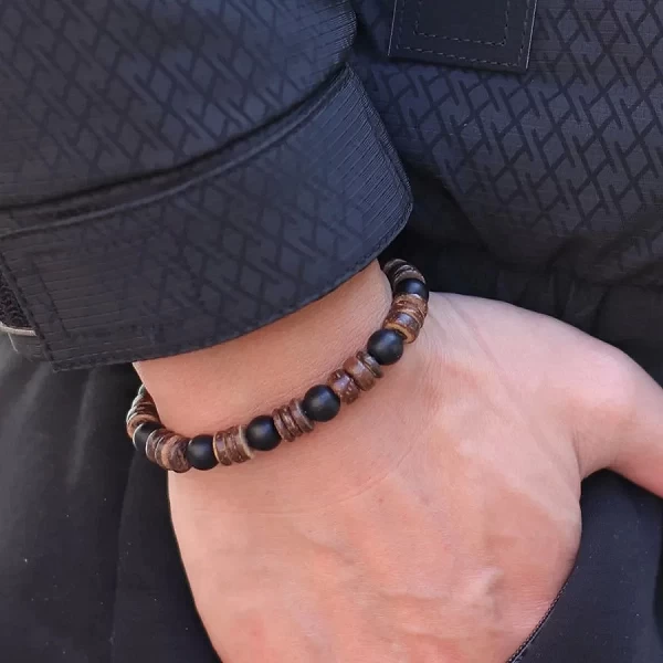 Bracelet en pierre naturelle pour homme, onyx perles fait main - loisirs méditation|4,00 €|OKKO MODE