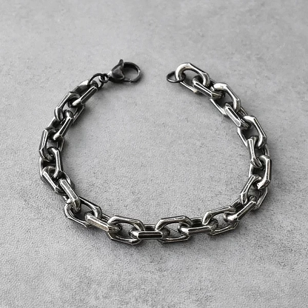 Bracelet Homme Acier Inoxydable Antique Noir Bijoux EquiBracelets Main Accessoires |6,99 €|OKKO MODE