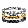 Bracelet à maillons Miami en acier inoxydable pour homme et femme Bijoux Double Bordure 8mm 10mm 12mm|5,99 €|OKKO MODE