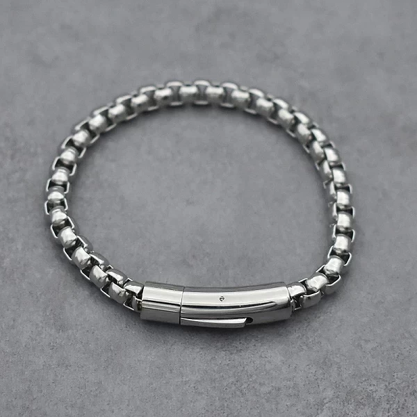 JOMen-Bracelet en acier inoxydable pour homme, bracelet en or et argent, bracelets pour garçons, brassard à portée de main, acce|4,49 €|OKKO MODE