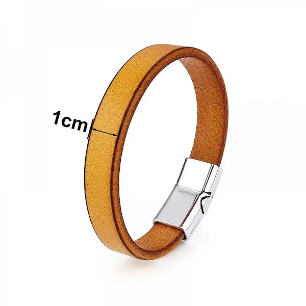 Jiayiqi-Bracelet manchette rond en cuir véritable pour hommes et femmes, style vintage, punk, bijoux de couple, cadeau|3,59 €|OKKO MODE