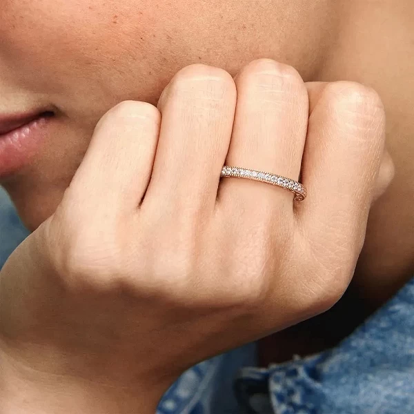 Bague de fiançailles en argent 925 pour femme, or rose et citrofraîchement Love Coussins|4,68 €|OKKO MODE