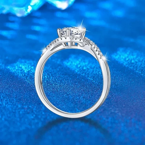 Bague de bras torsadé en argent S925 pour femme, 1 carat D Moissanite|26,91 €|OKKO MODE