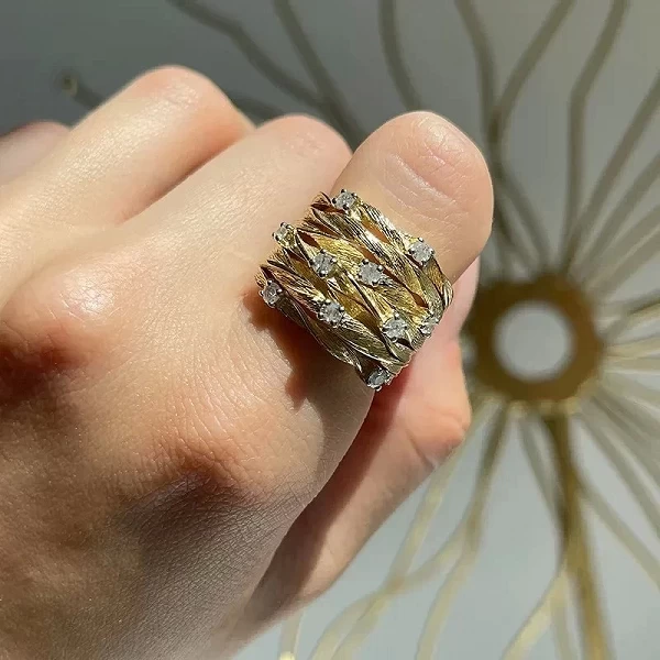 Bague Hyperbole Large pour Femme, Bijoux de Cocktail, Design Torsadé de Luxe, Accessoires de ix, Cadeaux à la Mode|2,97 €|OKKO MODE