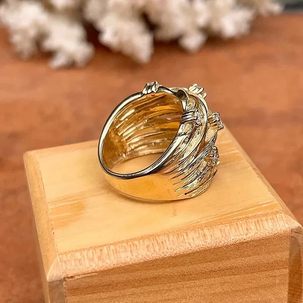 Bague Hyperbole Large pour Femme, Bijoux de Cocktail, Design Torsadé de Luxe, Accessoires de ix, Cadeaux à la Mode|2,97 €|OKKO MODE