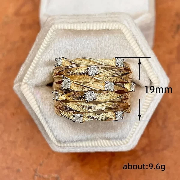 Bague Hyperbole Large pour Femme, Bijoux de Cocktail, Design Torsadé de Luxe, Accessoires de ix, Cadeaux à la Mode|2,97 €|OKKO MODE