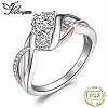 Bague de fiançailles classique Infinity en argent Sterling 925, zircone cubique AAAAA|19,79 €|OKKO MODE