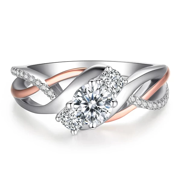 Bague de fiançailles classique Infinity en argent Sterling 925, zircone cubique AAAAA|19,79 €|OKKO MODE