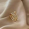 Bague en cuivre multicouche pour femme, couleur or, style tendance, bijoux à la main, contre-indiqué, 1 pièce|2,99 €|OKKO MODE