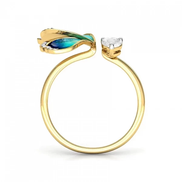 Bague ajustable avec papillon bleu pour femme, bijou Simple, romantique, élégant, cadeau d'anniversaire, à la mode, A3M465|3,01 €|OKKO MODE