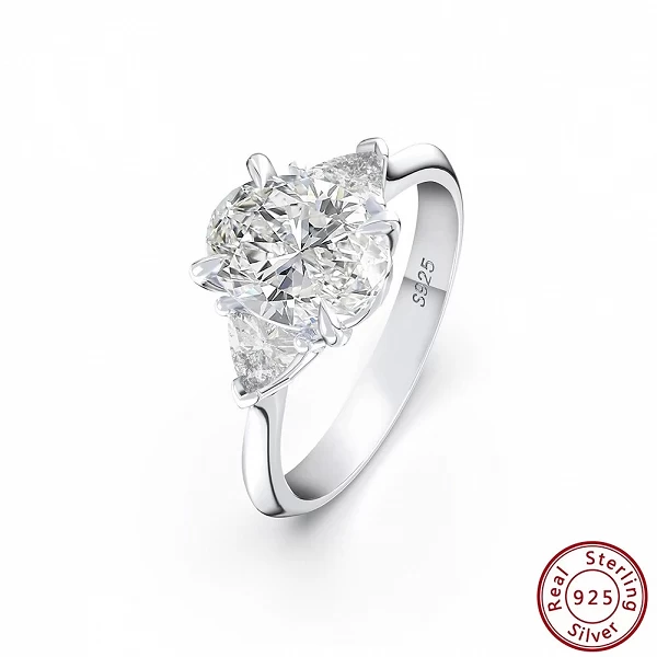 Bague Halo Ronde en Faux Diamant pour Femme, Argent Sterling 925 Premium|19,03 €|OKKO MODE