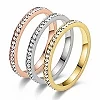 Bague en acier inoxydable pour femme, or, argent, document, cubique, fiançailles, mariage, cadeaux bijoux|3,01 €|OKKO MODE