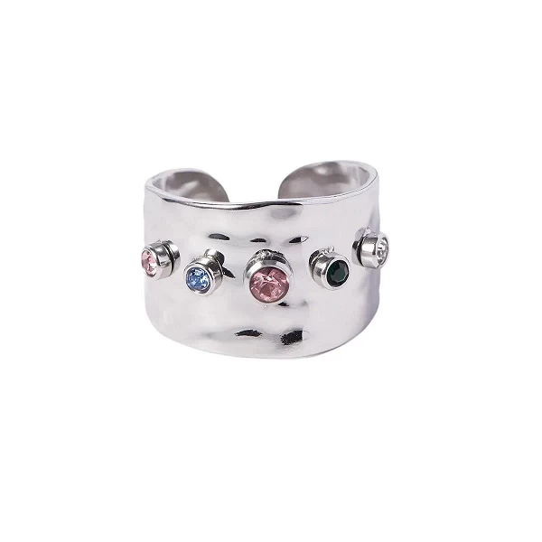 Bague vintage en cristal coloré pour femmes, bijoux de fête de mariage, accessoires de mode élégants, contre-indiqué|2,96 €|OKKO MODE