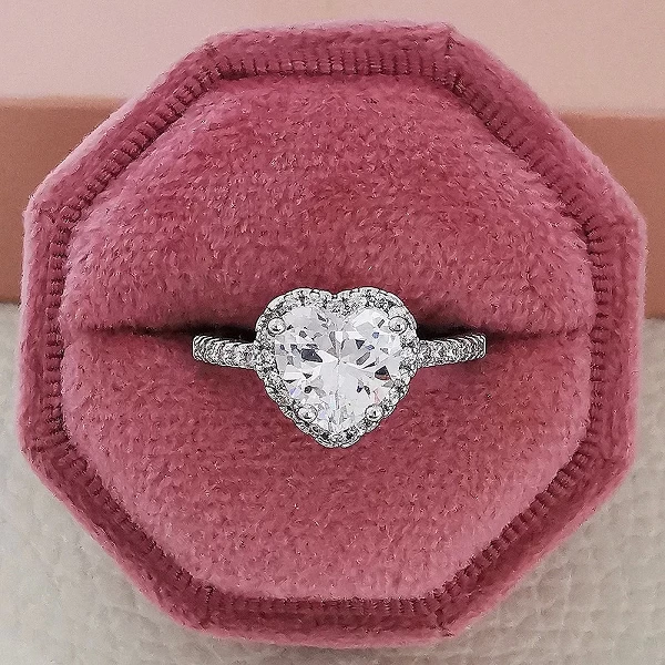 Bague de Promesse en Forme de Cœur Rose et Argent pour Femme et Fille, Interrupteur Cadeau de ix, Livraison Gratuite, 2023, R170|2,96 €|OKKO MODE